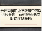武汉商贸职业学院是否可以进校参观，有何限制(武商职院参观限制)