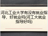 河北工业大学有没有就业指导，好就业吗(河工大就业指导好吗)
