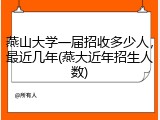 燕山大学一届招收多少人，最近几年(燕大近年招生人数)
