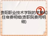 贵阳职业技术学院的学费和住宿费明细(贵职院费用明细)