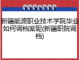 新疆能源职业技术学院毕业如何调档案呢(新疆职院调档)