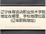 辽宁体育运动职业技术学院地址在哪里，学校地理位置(辽体职院地址)