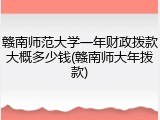 赣南师范大学一年财政拨款大概多少钱(赣南师大年拨款)