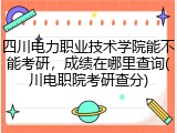四川电力职业技术学院能不能考研，成绩在哪里查询(川电职院考研查分)
