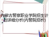 内蒙古警察职业学院招生计划详细分析(内警院招析)