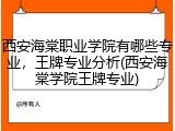西安海棠职业学院有哪些专业，王牌专业分析(西安海棠学院王牌专业)