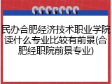 民办合肥经济技术职业学院读什么专业比较有前景(合肥经职院前景专业)