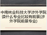 中南林业科技大学涉外学院读什么专业比较有前景(涉外学院前景专业)