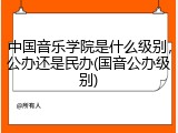 中国音乐学院是什么级别，公办还是民办(国音公办级别)