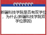 新疆科技学院是否有双学位，为什么(新疆科技学院双学位原因)