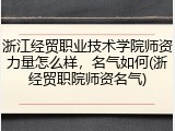 浙江经贸职业技术学院师资力量怎么样，名气如何(浙经贸职院师资名气)