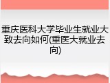 重庆医科大学毕业生就业大致去向如何(重医大就业去向)
