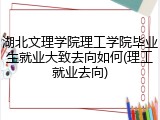 湖北文理学院理工学院毕业生就业大致去向如何(理工就业去向)