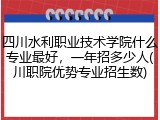 四川水利职业技术学院什么专业最好，一年招多少人(川职院优势专业招生数)