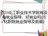 四川化工职业技术学院有没有就业指导，好就业吗(川化职院就业指导及前景)