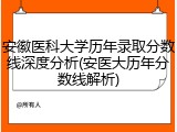 安徽医科大学历年录取分数线深度分析(安医大历年分数线解析)