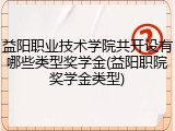益阳职业技术学院共开设有哪些类型奖学金(益阳职院奖学金类型)