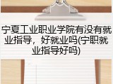 宁夏工业职业学院有没有就业指导，好就业吗(宁职就业指导好吗)