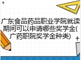 广东食品药品职业学院就读期间可以申请哪些奖学金(广药职院奖学金种类)