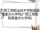 广西工商职业技术学院是国家重点大学吗(广西工商职院是重点大学吗)
