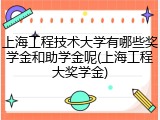 上海工程技术大学有哪些奖学金和助学金呢(上海工程大奖学金)