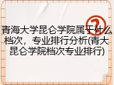 青海大学昆仑学院属于什么档次，专业排行分析(青大昆仑学院档次专业排行)