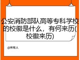 公安消防部队高等专科学校的校徽是什么，有何来历(校徽来历)