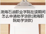 渤海石油职业学院在读期间怎么申请助学贷款(渤海职院助学贷款)