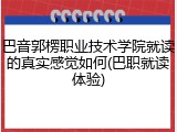巴音郭楞职业技术学院就读的真实感觉如何(巴职就读体验)