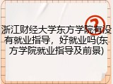 浙江财经大学东方学院有没有就业指导，好就业吗(东方学院就业指导及前景)