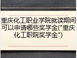 重庆化工职业学院就读期间可以申请哪些奖学金("重庆化工职院奖学金")