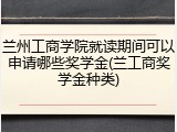 兰州工商学院就读期间可以申请哪些奖学金(兰工商奖学金种类)