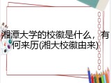 湘潭大学的校徽是什么，有何来历(湘大校徽由来)