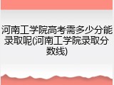 河南工学院高考需多少分能录取呢(河南工学院录取分数线)