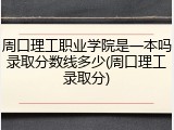 周口理工职业学院是一本吗录取分数线多少(周口理工录取分)