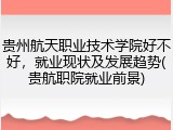 贵州航天职业技术学院好不好，就业现状及发展趋势(贵航职院就业前景)