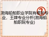 渤海船舶职业学院有哪些专业，王牌专业分析(渤海船舶职院专业)