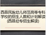 西昌民族幼儿师范高等专科学校的招生人数和计划解读(西昌幼专招生解读)