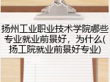 扬州工业职业技术学院哪些专业就业前景好，为什么(扬工院就业前景好专业)