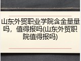 山东外贸职业学院含金量量吗，值得报吗(山东外贸职院值得报吗)