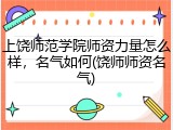 上饶师范学院师资力量怎么样，名气如何(饶师师资名气)