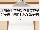 潇湘职业学院到毕业要花多少学费("潇湘职院毕业学费")