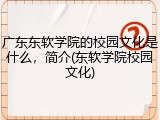 广东东软学院的校园文化是什么，简介(东软学院校园文化)