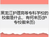 黑龙江护理高等专科学校的校徽是什么，有何来历(护专校徽来历)