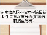 湖南信息职业技术学院最新招生简章深度分析(湖南信职招生简析)