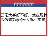 云南大学好不好，就业现状及发展趋势(云大就业前景)