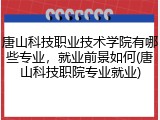 唐山科技职业技术学院有哪些专业，就业前景如何(唐山科技职院专业就业)