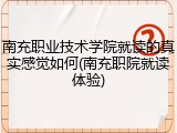 南充职业技术学院就读的真实感觉如何(南充职院就读体验)