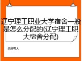 辽宁理工职业大学宿舍一般是怎么分配的(辽宁理工职大宿舍分配)