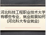 河北科技工程职业技术大学有哪些专业，就业前景如何(河北科大专业就业)